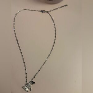 Elegant .925 Silver butterfly charm Necklace